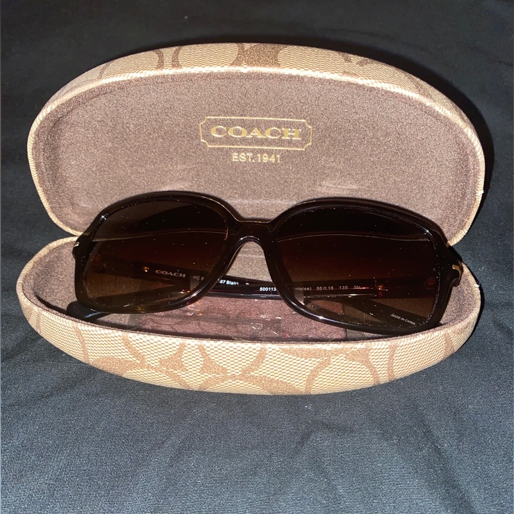 Brand new, never used Coach branded sunglasses